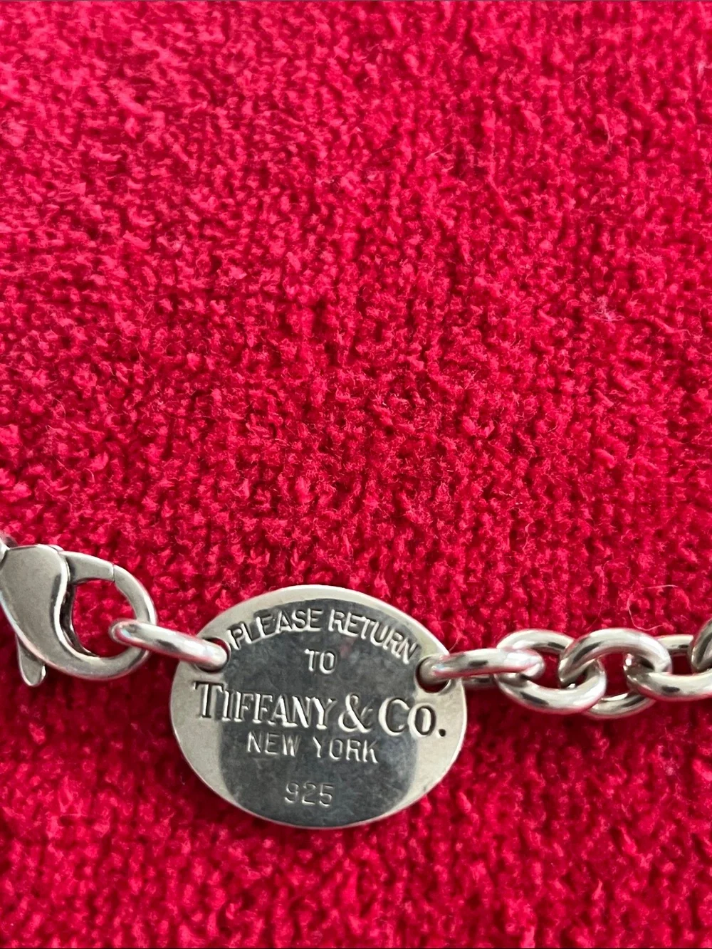 Tiffany & Co. Sterling Silver Heart Tag Chunky Chain necklace